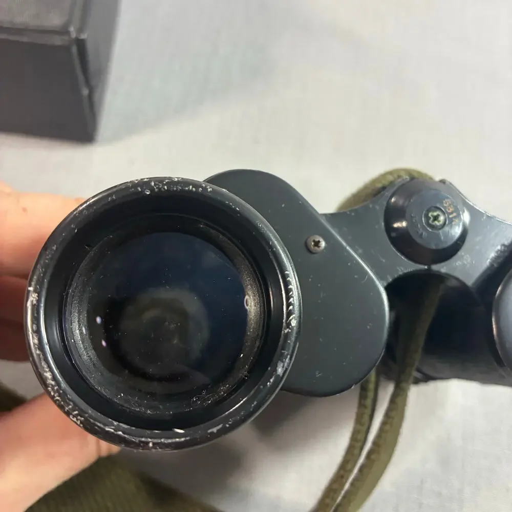 Vintage Binolux 7x35 Binoculars Extra Wide Angle 11° 578ft Japan w Case